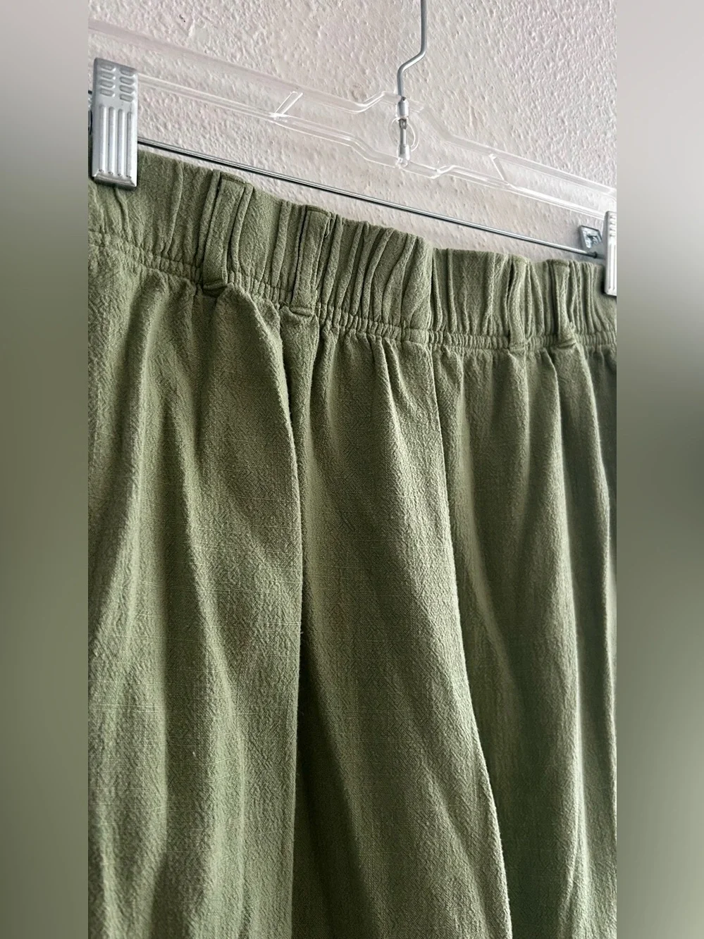 Z Supply Olive Wide-Leg Pleated Pants
